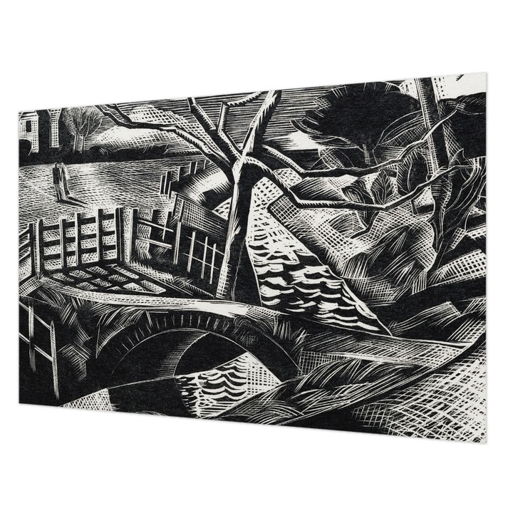 Dekor Tapéta, Wallfluent, Építészeti tájkép, Fekete és fehér, 104 x 70 cm, Nem Szőtt, Élénk Színek, 010100060020000285468