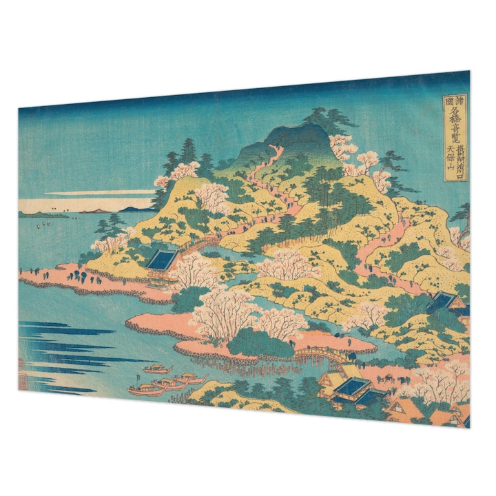 Tapéta Vlies Fali Dekoráció, Wallfluent, Japán tájkép, Kék, 104 x 70 cm, Nem Szőtt, Öko, 010100060020000285550