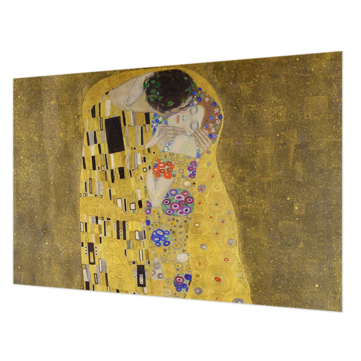 Tapéta Vlies Fali Dekoráció, Wallfluent, Szecessziós pár, Sárga, 104 x 70 cm, Nem Szőtt, Előszobába, Hálószobába, 010100060020000285568