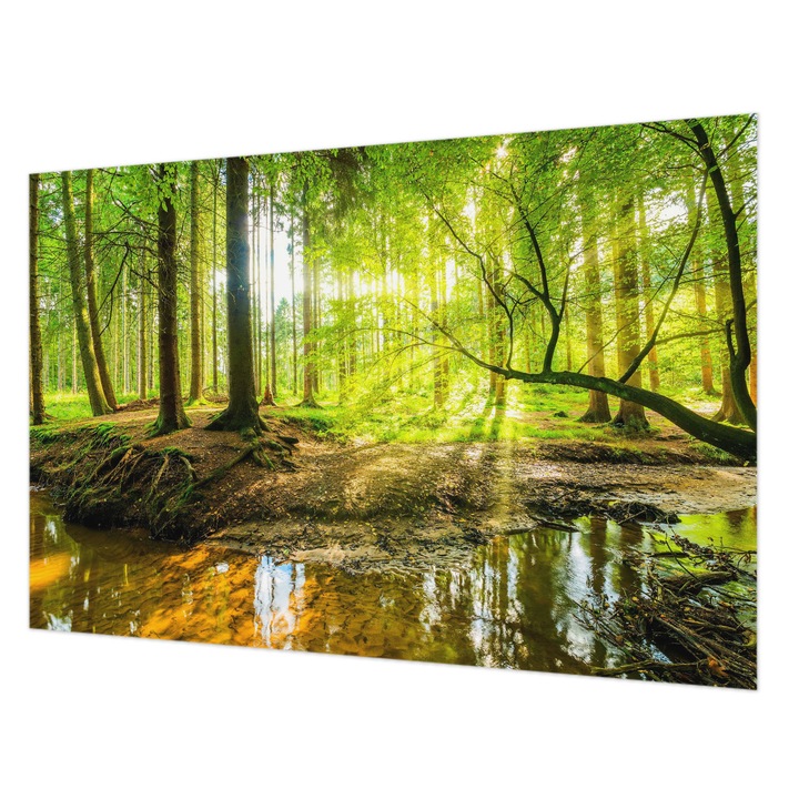 Tapéta Vlies Fali Dekoráció, Wallfluent, Zöld táj, Zöld, 104 x 70 cm, Nem Szőtt, Öko, 010100060020000007693