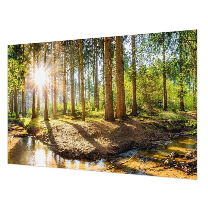 Fotótapéta Falra, Wallfluent, Erdei idill, Zöld, 104 x 70 cm, Nem Szőtt, Dekoráció, 010100060020000007339