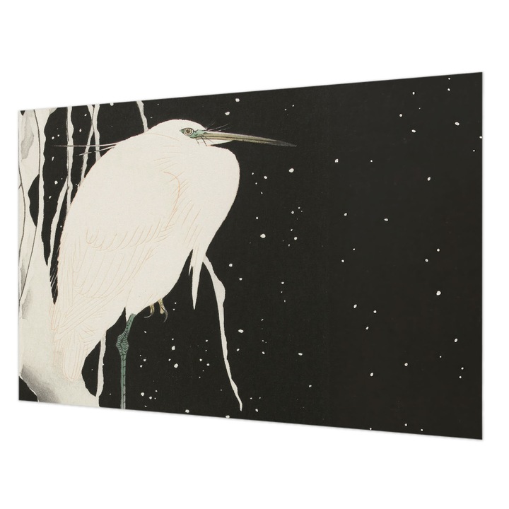 Tapéta Falra, Wallfluent, Téli madár, Fehér, 104 x 70 cm, Vlies, Stílusos, 010100060020000285605