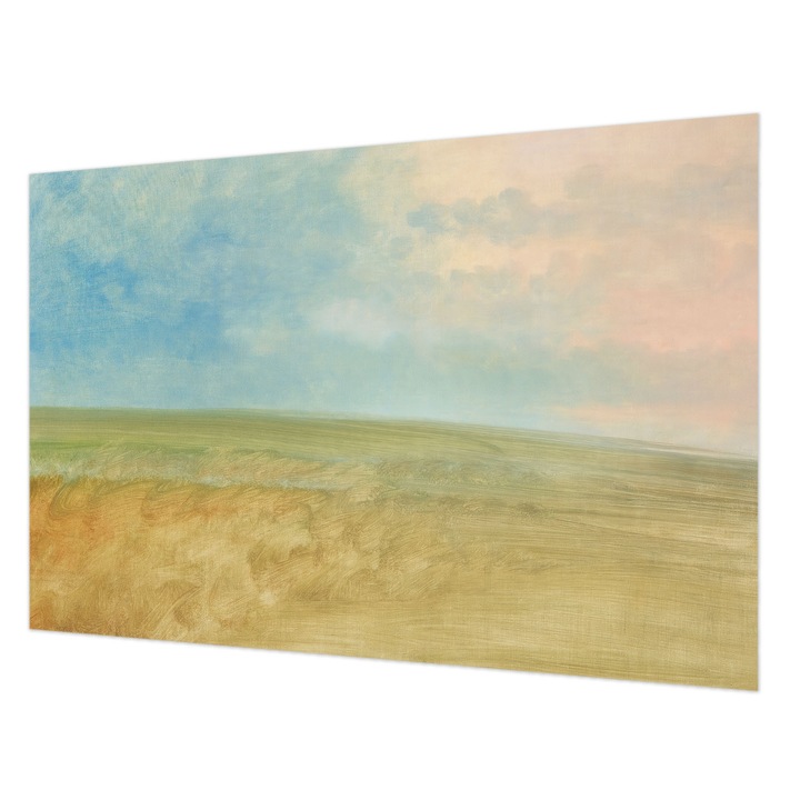 Fotótapéta Falra, Wallfluent, Pasztell mezők, Kék, 104 x 70 cm, Vlies, Stílusos, 010100060020000285635