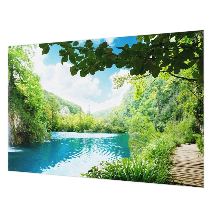 Dekor Tapéta, Wallfluent, Természetes oázis, Zöld, 152 x 104 cm, Vlies, Erős Ragasztó, 010100060030000000823