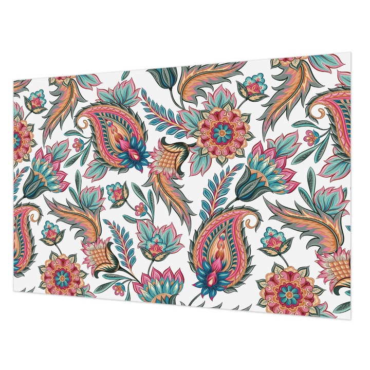 Tapéta Falra, Wallfluent, Keleti minta, Fehér, 104 x 70 cm, Nem Szőtt, Élénk Színek, 010100060020000012973