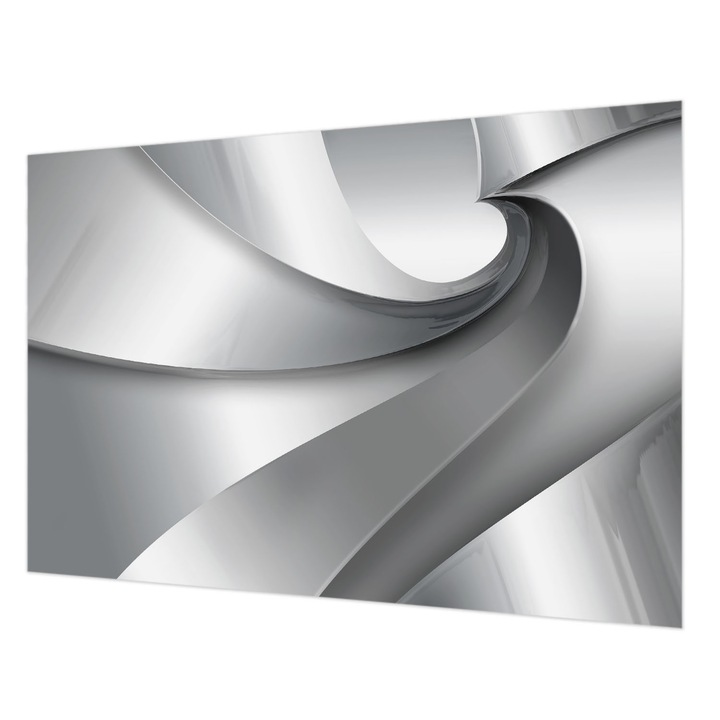 Tapéta Falra, Wallfluent, Geometriai spirálok, Szürke, 152 x 104 cm, Vlies, Előszobába, Hálószobába, 010100060030000003076