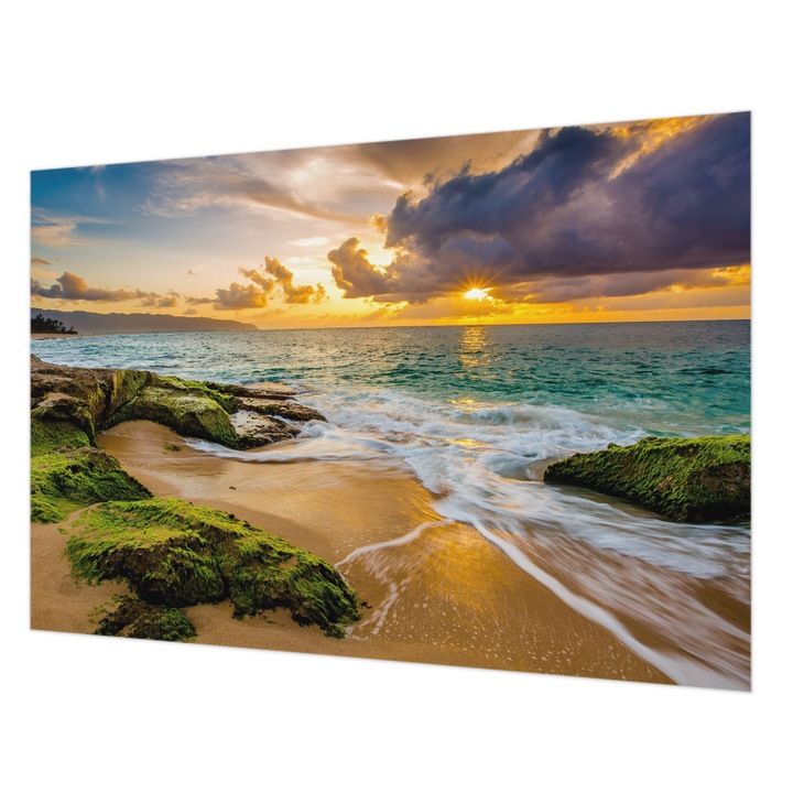 Tapéta Vlies Fali Dekoráció, Wallfluent, Tengeri harmónia, Zöld, 152 x 104 cm, Nem Szőtt, Öko, 010100060030000007713