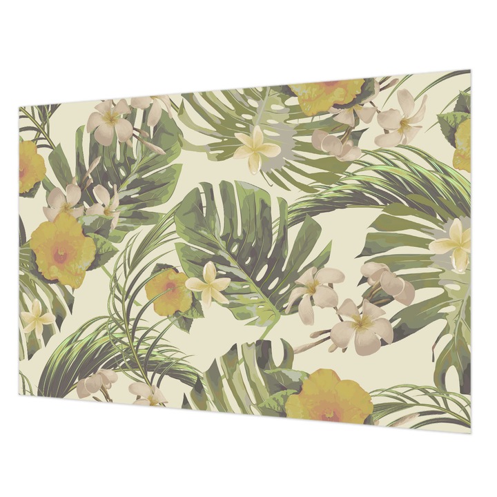 Dekor Tapéta, Wallfluent, Egzotikus növényvilág, Zöld, 152 x 104 cm, Vlies, Könnyen Felszerelhető, 010100060030000012466