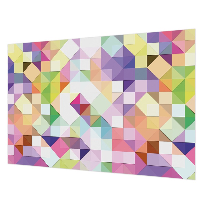 Tapéta Falra, Wallfluent, Színes formák, Lila, 152 x 104 cm, Vlies, Élénk Színek, 010100060030000012941