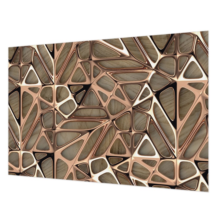 Dekor Tapéta, Wallfluent, Geometrikus minta, Barna, 152 x 104 cm, Nem Szőtt, Előszobába, Hálószobába, 010100060030000033990