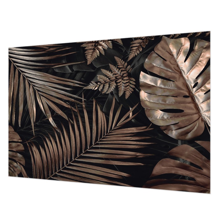 Tapéta Falra, Wallfluent, Egzotikus levelek, Fekete, 152 x 104 cm, Nem Szőtt, Öko, 010100060030000033999