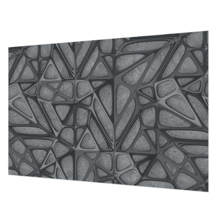 Fotótapéta Falra, Wallfluent, Geometriai minták, Szürke, 152 x 104 cm, Vlies, Stílusos, 010100060030000056609