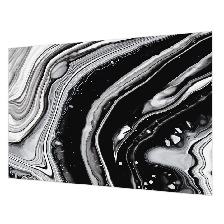 Fotótapéta Falra, Wallfluent, Monokróm hullámok, Fekete és fehér, 152 x 104 cm, Nem Szőtt, Modern Dizájn, 010100060030000077323