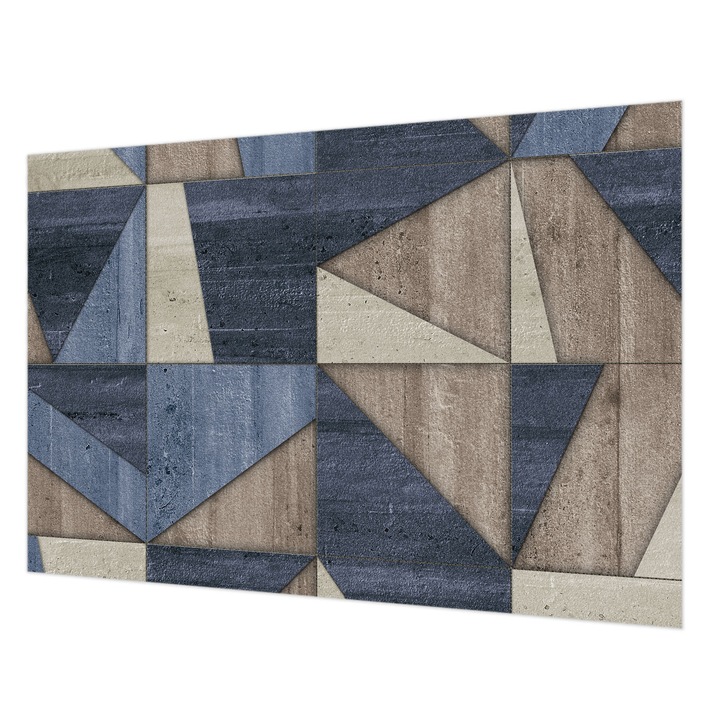 Fotótapéta Falra, Wallfluent, Geometriai minták, Kék, 152 x 104 cm, Nem Szőtt, Klasszikus, 010100060030000077399