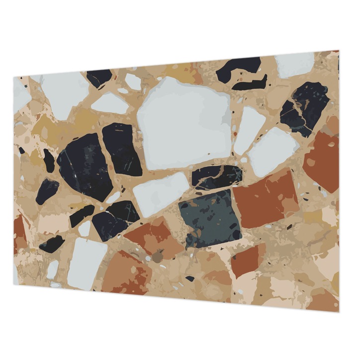 Fotótapéta Falra, Wallfluent, Rusztikus kövek, Fehér, 152 x 104 cm, Vlies, Könnyen Felszerelhető, 010100060030000077429