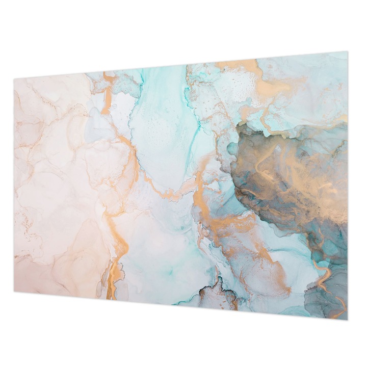 Fotótapéta Falra, Wallfluent, Akvarell hullámok, Fehér, 152 x 104 cm, Vlies, Előszobába, Hálószobába, 010100060030000088551