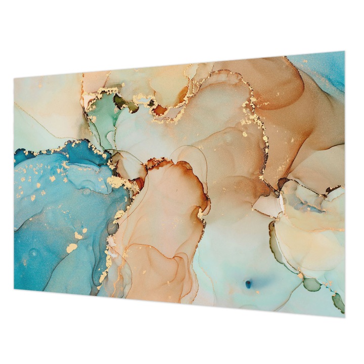 Dekor Tapéta, Wallfluent, Színes absztrakt, Kék, 152 x 104 cm, Nem Szőtt, Öko, 010100060030000282554