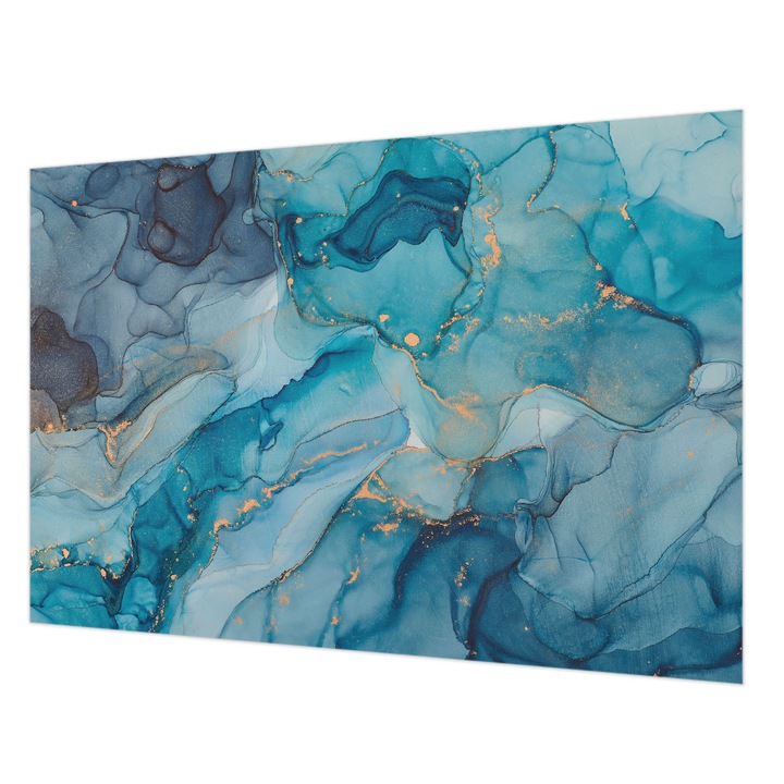 Dekor Tapéta, Wallfluent, Kék absztrakció, Kék, 152 x 104 cm, Vlies, Öko, 010100060030000282553