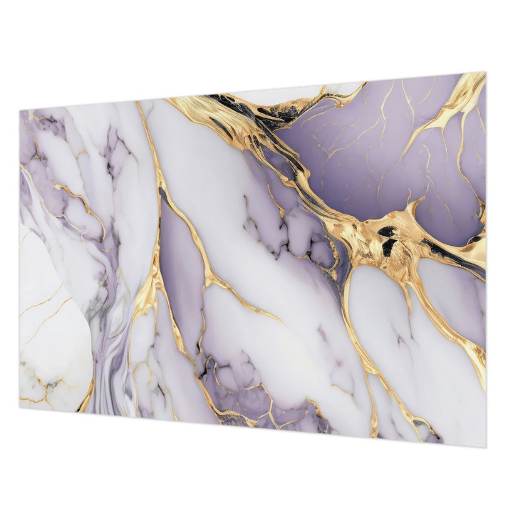 Dekor Tapéta, Wallfluent, Absztrakt márvány, Fehér, 152 x 104 cm, Vlies, Nappaliba, Szobába, 010100060030000282613