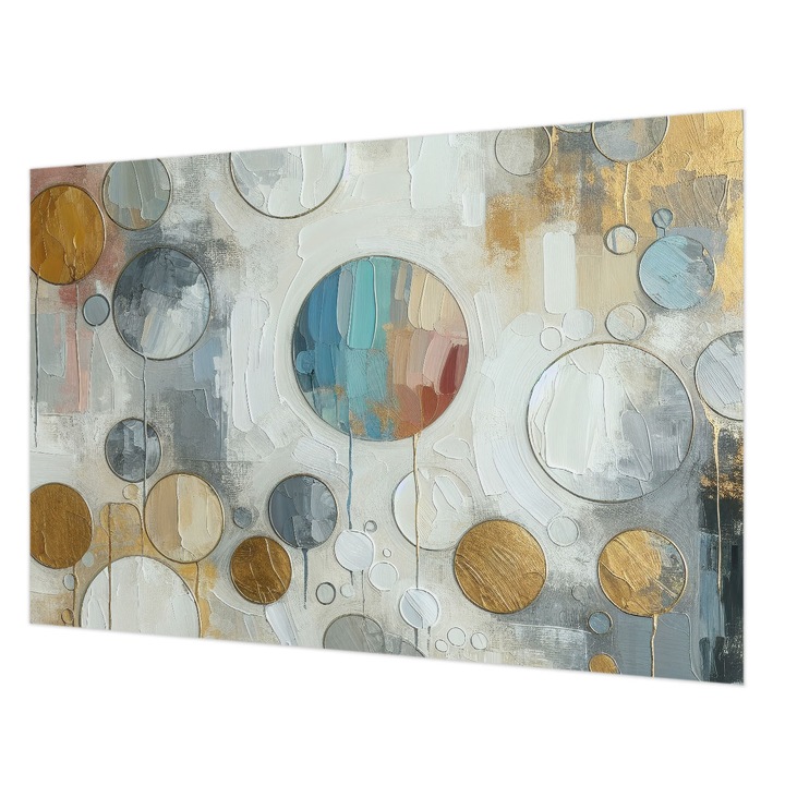 Tapéta Falra, Wallfluent, Geometriai körök, Szürke, 152 x 104 cm, Nem Szőtt, Klasszikus, 010100060030000282723