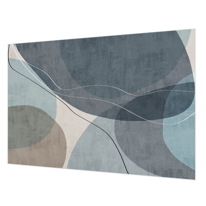 Tapéta Falra, Wallfluent, Modern absztrakció, Kék, 152 x 104 cm, Vlies, Nappaliba, Szobába, 010100060030000282728