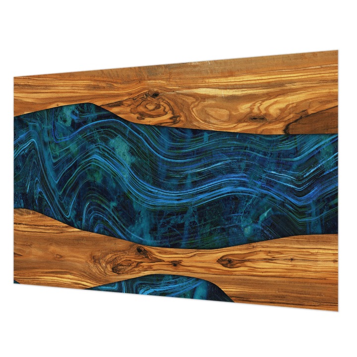 Tapéta Falra, Wallfluent, Kék fa, Barna, 152 x 104 cm, Vlies, Fali Dekoráció, 010100060030000282689