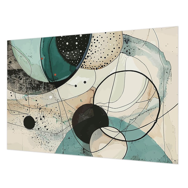 Fotótapéta Falra, Wallfluent, Színes körök, Szürke, 152 x 104 cm, Nem Szőtt, Modern Dizájn, 010100060030000282742