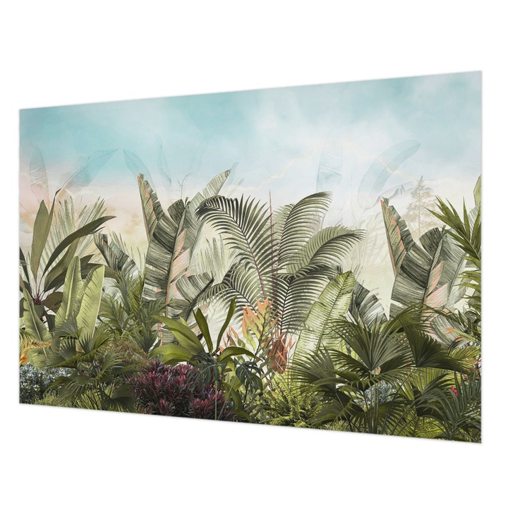 Fotótapéta Falra, Wallfluent, Trópusi paradicsom, Zöld, 152 x 104 cm, Vlies, Nappaliba, Szobába, 010100060030000282761