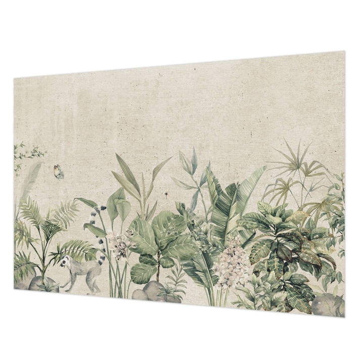 Tapéta Vlies Fali Dekoráció, Wallfluent, Trópusi dzsungel, Bézs, 152 x 104 cm, Nem Szőtt, Stílusos, 010100060030000282763