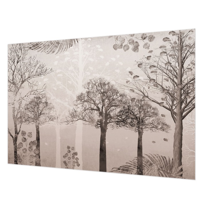 Tapéta Vlies Fali Dekoráció, Wallfluent, Kényes fák, Bézs, 152 x 104 cm, Nem Szőtt, Élénk Színek, 010100060030000282772