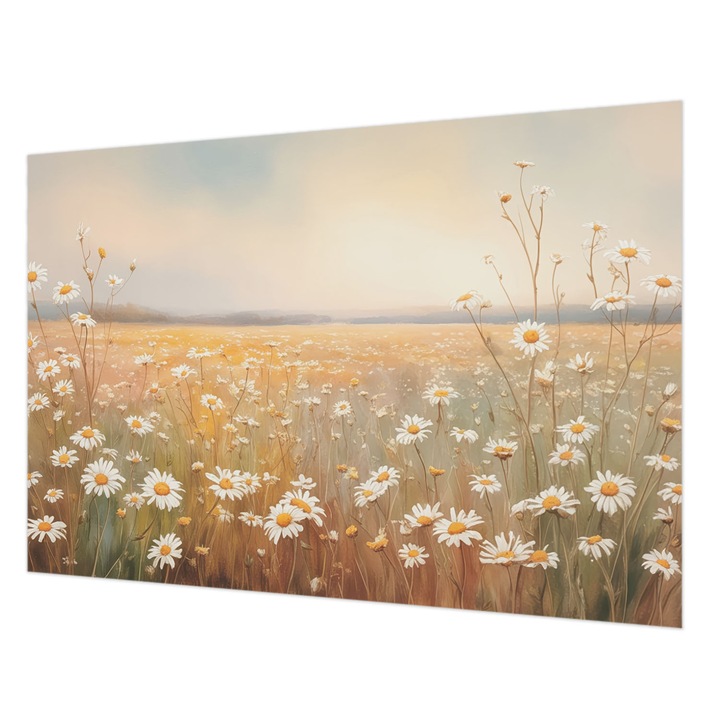 Dekor Tapéta, Wallfluent, Virágos rét, Fehér, 152 x 104 cm, Nem Szőtt, Modern Tapétatekercs, 010100060030000284717