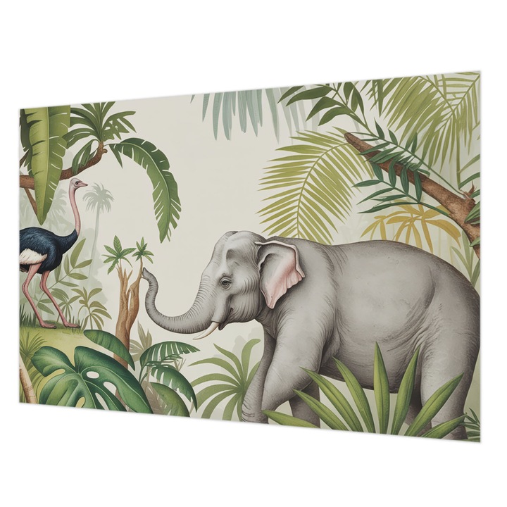 Dekor Tapéta, Wallfluent, Egzotikus jelenet, Zöld, 152 x 104 cm, Nem Szőtt, Könnyen Felszerelhető, 010100060030000284722