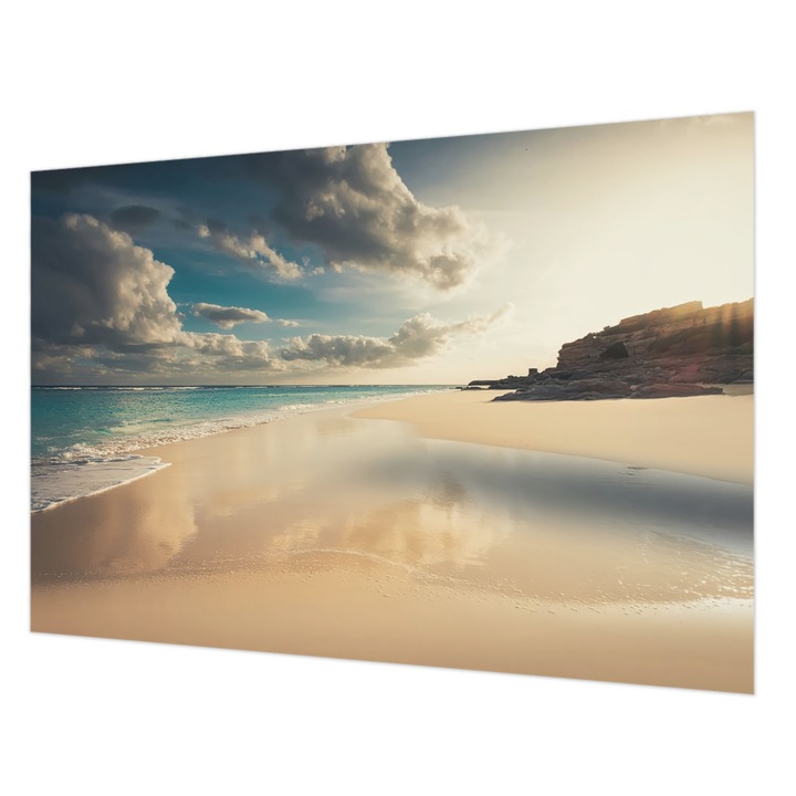 Tapéta Falra, Wallfluent, Napospart, Kék, 152 x 104 cm, Vlies, Könnyen Felszerelhető, 010100060030000284751