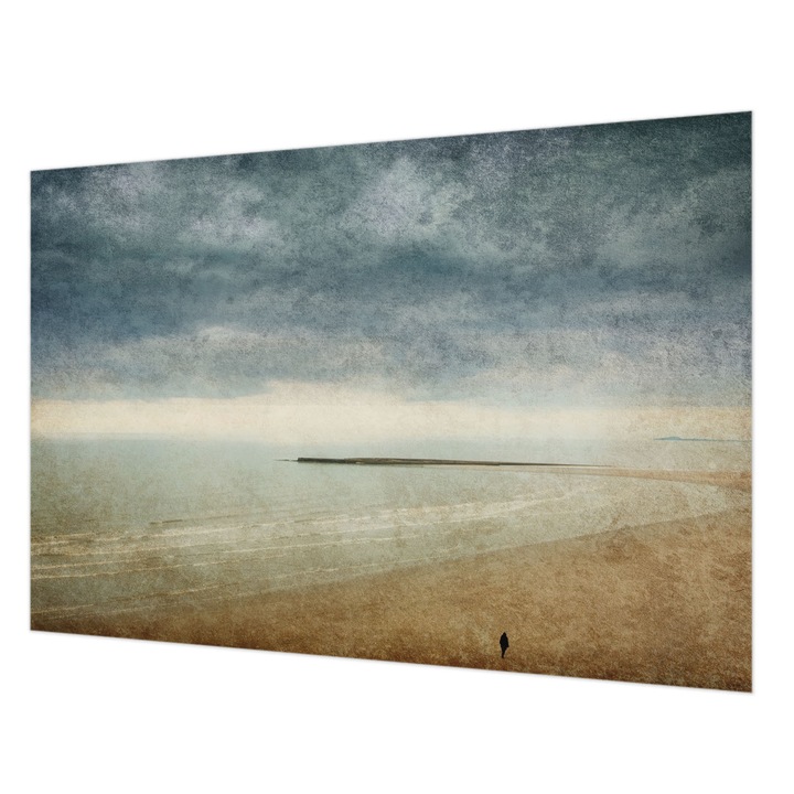 Fotótapéta Falra, Wallfluent, Nosztalgikus táj, Szürke, 152 x 104 cm, Vlies, Modern Tapétatekercs, 010100060030000284775