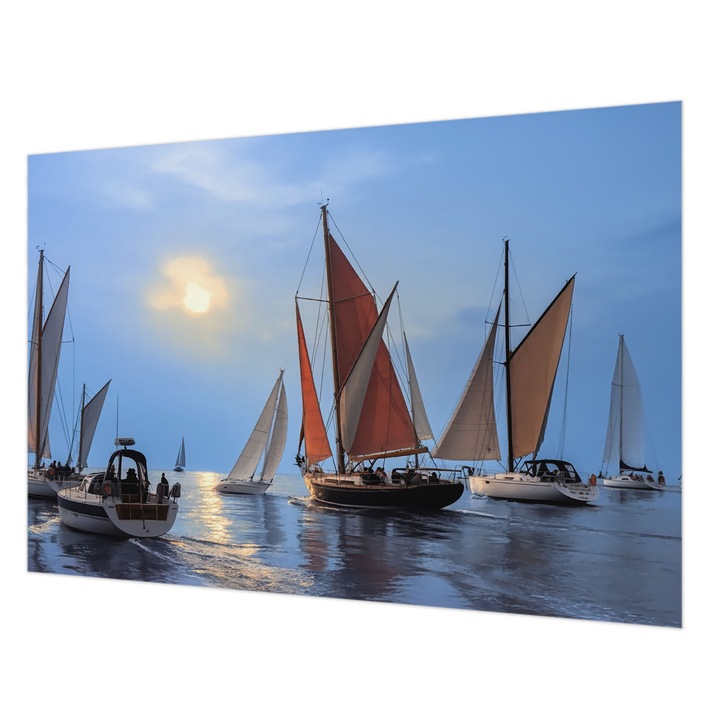 Fotótapéta Falra, Wallfluent, Vitorlás kaland, Kék, 152 x 104 cm, Vlies, Nappaliba, Szobába, 010100060030000284785