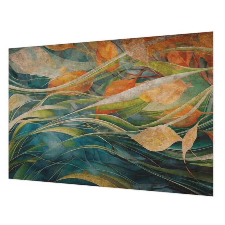 Dekor Tapéta, Wallfluent, Őszi tájkép, Fehér, 152 x 104 cm, Vlies, Modern Tapétatekercs, 010100060030000284828