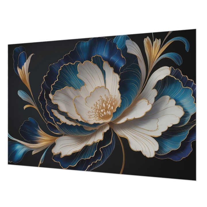 Tapéta Vlies Fali Dekoráció, Wallfluent, Virágminta, Fehér, 152 x 104 cm, Nem Szőtt, Könnyen Felszerelhető, 010100060030000284805