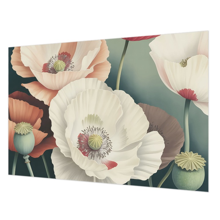 Fotótapéta Falra, Wallfluent, Virágos szépség, Fehér, 152 x 104 cm, Nem Szőtt, Modern Tapétatekercs, 010100060030000284776