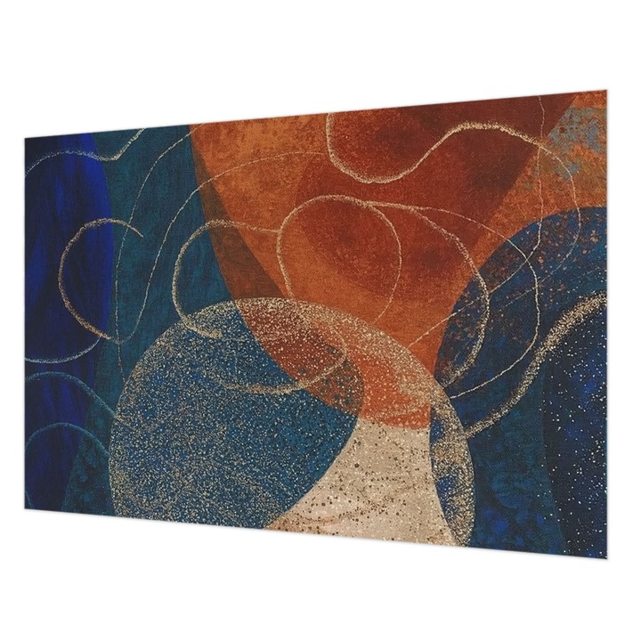 Fotótapéta Falra, Wallfluent, Színes formák, Tengerészkék, 152 x 104 cm, Vlies, Stílusos, 010100060030000284868