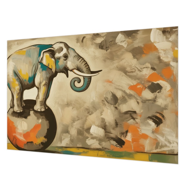 Tapéta Vlies Fali Dekoráció, Wallfluent, Absztrakt elefánt, Szürke, 152 x 104 cm, Nem Szőtt, Modern Tapétatekercs, 010100060030000284941