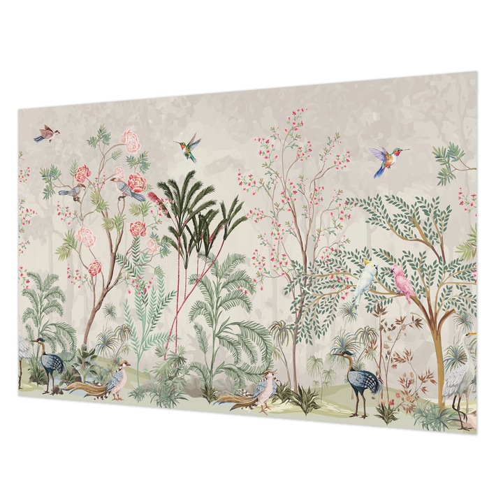 Fotótapéta Falra, Wallfluent, Trópusi oázis, Zöld, 104 x 70 cm, Vlies, Könnyen Felszerelhető, 010100060020000282755