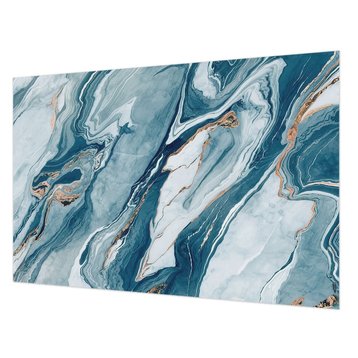 Tapéta Vlies Fali Dekoráció, Wallfluent, Ásványi elegancia, Kék, 104 x 70 cm, Nem Szőtt, Erős Ragasztó, 010100060020000281913