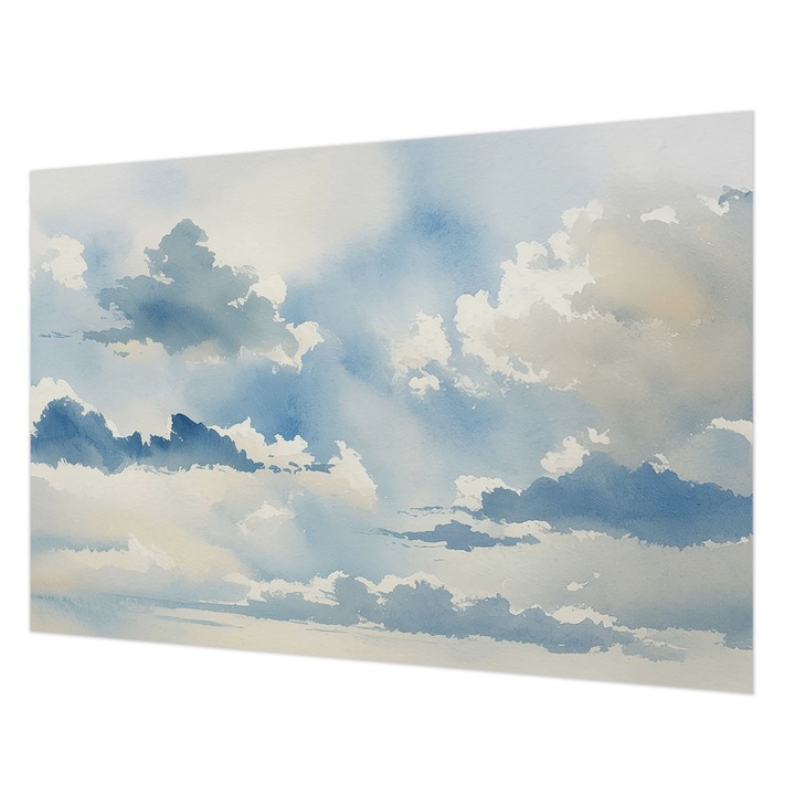 Dekor Tapéta, Wallfluent, Mennyei felhők, Kék, 152 x 104 cm, Vlies, Modern Tapétatekercs, 010100060030000284966