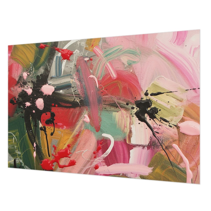 Tapéta Vlies Fali Dekoráció, Wallfluent, Színes káosz, Rózsaszín, 152 x 104 cm, Nem Szőtt, Klasszikus, 010100060030000284943