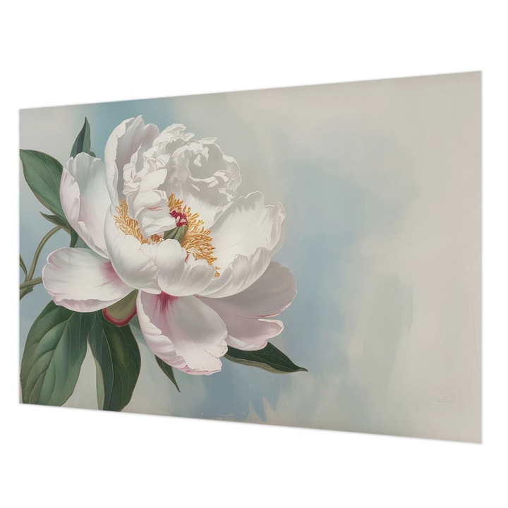 Dekor Tapéta, Wallfluent, Gyönyörű bazsarózsa, Fehér, 152 x 104 cm, Vlies, Stílusos, 010100060030000284950