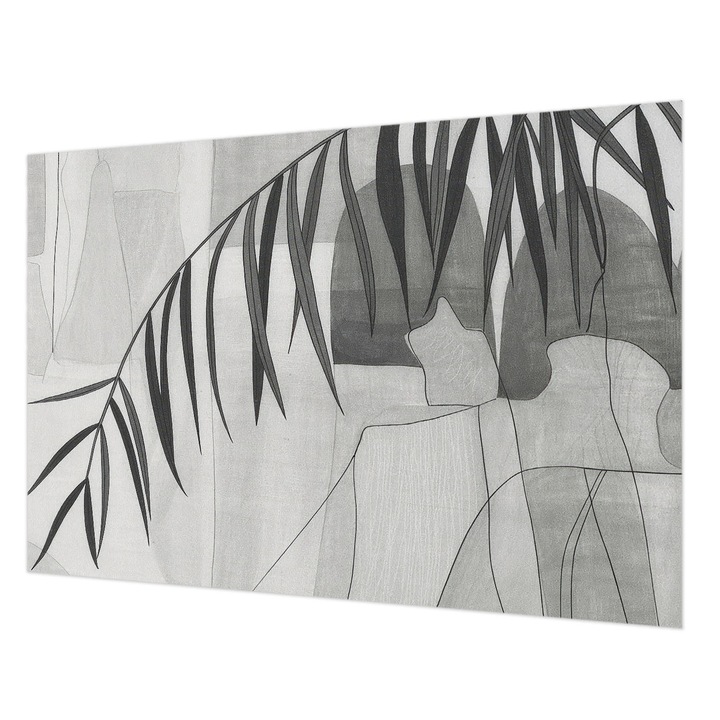 Tapéta Falra, Wallfluent, Absztrakt pálmafa, Fehér, 152 x 104 cm, Vlies, Erős Ragasztó, 010100060030000284995