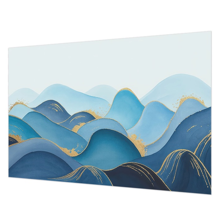 Tapéta Falra, Wallfluent, Gördülő táj, Kék, 152 x 104 cm, Nem Szőtt, Dekoráció, 010100060030000285004