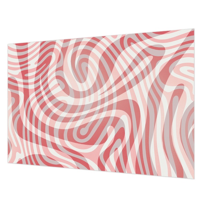 Tapéta Falra, Wallfluent, Hullámos vonalak, Piros, 152 x 104 cm, Vlies, Nappaliba, Szobába, 010100060030000285007