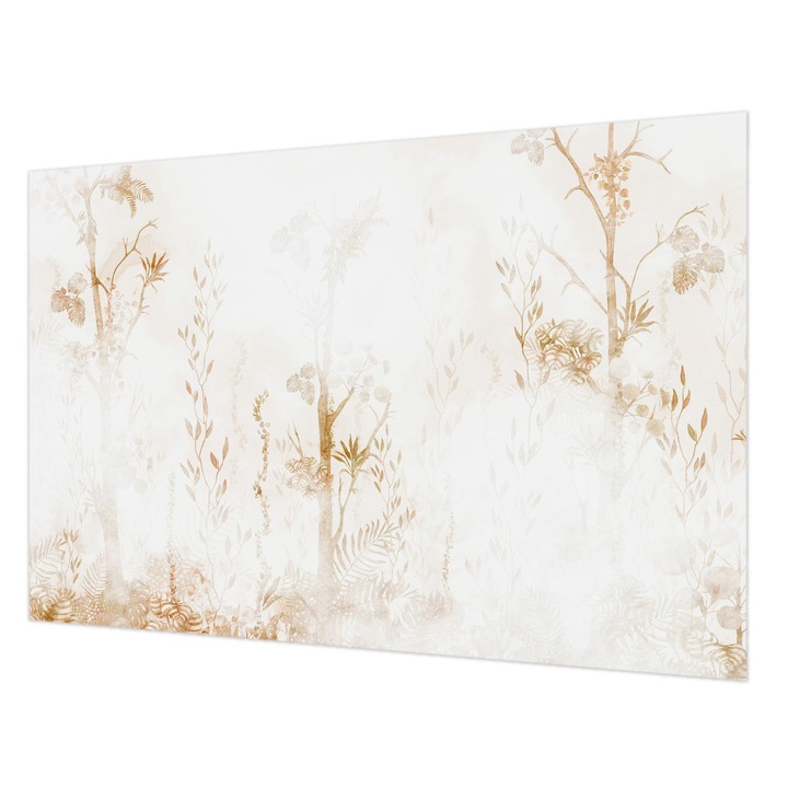 Tapéta Vlies Fali Dekoráció, Wallfluent, Botanikai elegancia, Fehér, 104 x 70 cm, Nem Szőtt, Öko, 010100060020000282768