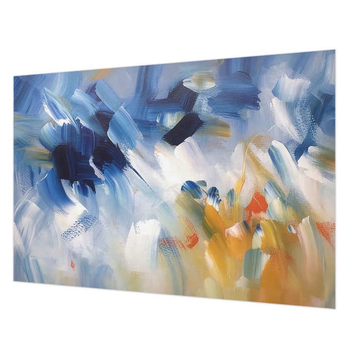 Fotótapéta Falra, Wallfluent, Színes ecsetvonások, Kék, 152 x 104 cm, Nem Szőtt, Dekoráció, 010100060030000285033